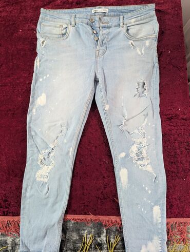 сколько стоит подкрадули: Мужские джинсы, 2XL, Zara, Б/у, цвет - Синий, Самовывоз