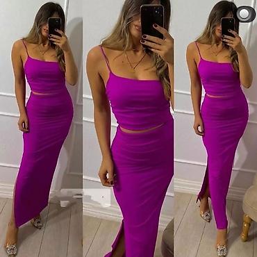 pull and bear dzemperi: Nova haljina roze/ciklama boje. Odgovara najvise za S i M, a i za L — 1