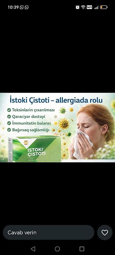 şanagüllə bitkisi: Məhsul: ISTOKI ÇİSTOTİ – allergiyada rol Təyinat və üstünlüklər: - — 1