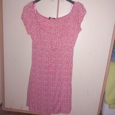 bershka haljina: Bershka S (EU 36), bоја - Roze, Kratkih rukava
