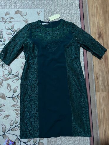 вечернее платье 5254: Вечернее платье, Средняя модель, С рукавами, Стразы, 2XL (EU 44)