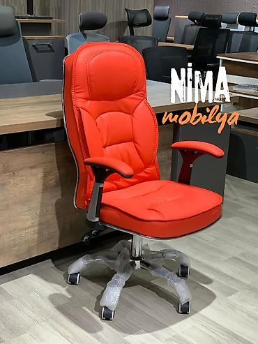 Ofis və oyun kresloları: Yeni, Təkərli, Qolları tənzimlənir, Dəri — 19