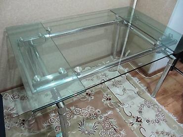study table: Кухонный, обеденный стол в идеальном состоянии,каленное толстое — 2