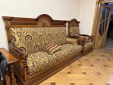 pufik stol: Klassik üslubda zəngin oyma detallı dəst – qonaq otağı və yemək otağı — 7