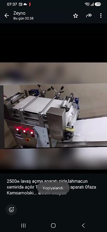 Restoran, kafe avadanlığı: 2500₼ lavaş açma aparatı pide,lahmacun xəmiridə açılır Turkiyənin — 1