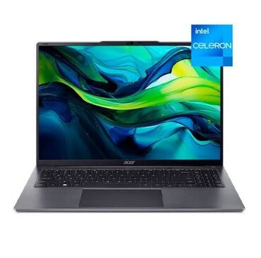 ноутбук асер: Ноутбук, Acer, 8 ГБ ОЭТ, Intel Celeron, 15.6 ", Жаңы, Татаал эмес тапшырмалар үчүн, эс тутум SSD