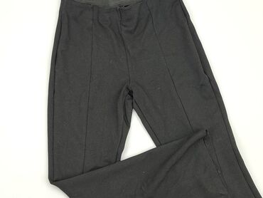 spodnie blyszczace czarne: Material trousers, 12 years, 152, condition - Fair