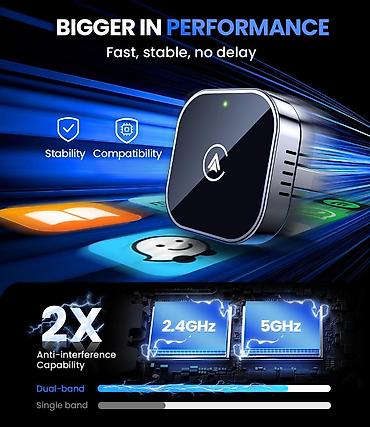 Другая автоэлектроника: Teeran 2 in 1 Wireless CarPlay and Android Auto Adapter Asan — 3