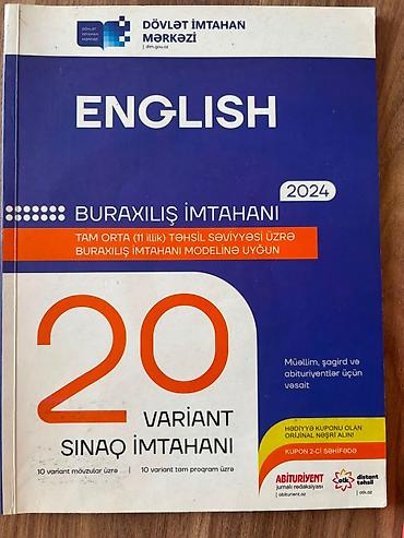 Testlər: Məhsul: “English – Buraxılış İmtahanı 2024” hazırlıq vəsaiti — 1