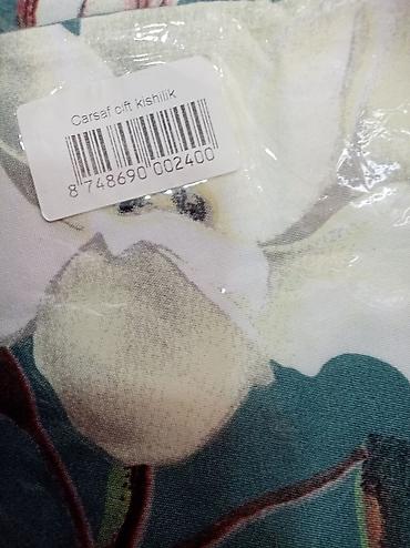 bas: Çarşaf dəsti – cüt şəxslik - Rəng və naxış: Dəniz-mavi fon üzərində — 3