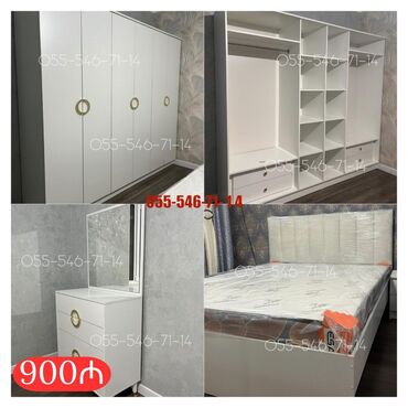 Masa və oturacaq dəstləri: İkinəfərlik çarpayı, Dolab, Termo, 2 tumba, Yeni