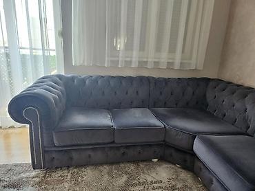 barski sto: Na prodaju luksuzna ugaona garnitura Chesterfield dizajna, rađena po — 5