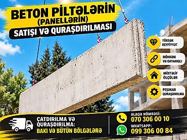 🏗️ BETON PLİTƏ VƏ PANELLƏRİN SATIŞI – PEŞƏKAR QURAŞDIRILMA! Tikinti lalafo.az -da 🏗️ BETON PLİTƏ VƏ PANELLƏRİN SATIŞI – PEŞƏKAR QURAŞDIRILMA! Tikinti