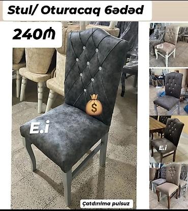 mətbəxt stulları: Mətbəx üçün, Yeni, Qatlanmayan, rəng - Boz Stul — 1