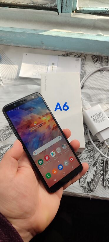 Samsung: Samsung Galaxy A6, Новый, 32 ГБ, цвет - Черный, 2 SIM