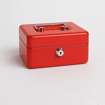 pregrade od rigipsa: Crvena metalna sef kutija. crvena metalna sef kutija metal chas box — 1