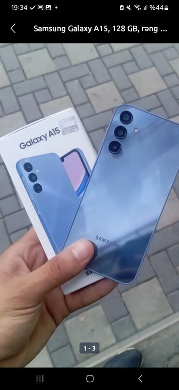 Samsung: Samsung Galaxy A15, 128 GB, rəng - Mavi