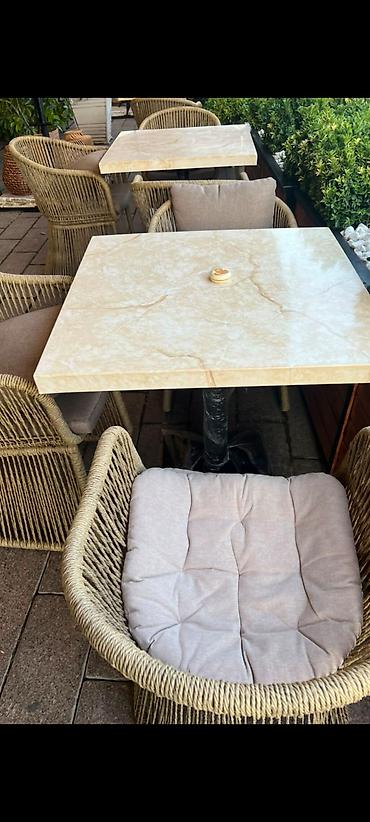 heyet stulu: Balkon masası, Yeni, Açılmayan, Mərmər, Dördbucaq masa — 4