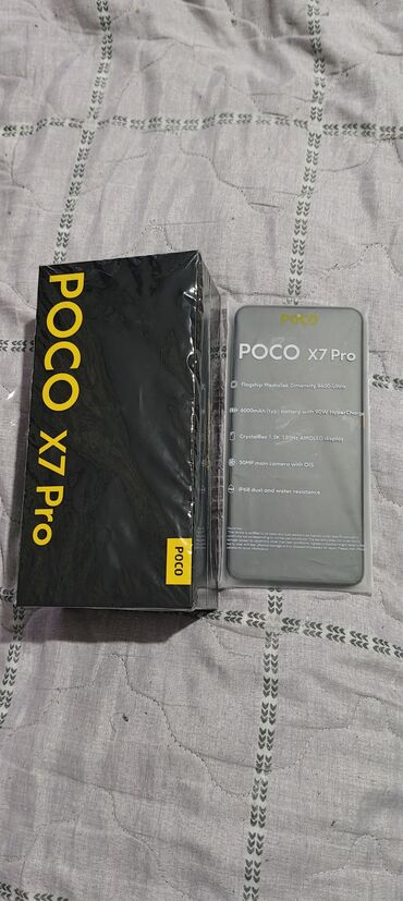 телефон кызыл кыя: Poco X7 Pro, Жаңы, 256 ГБ, түсү - Сары, 1 SIM, 2 SIM