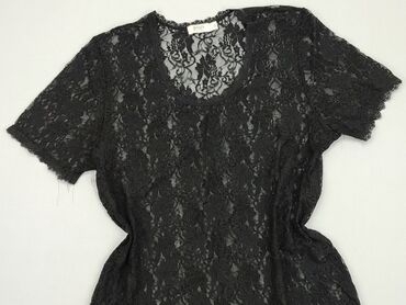 krotka czarne bluzki: Blouse, XL (EU 42), condition - Good