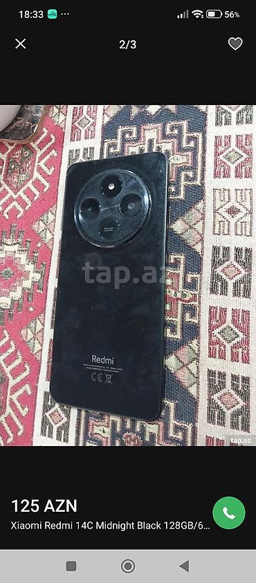 redmi note 12 pro max: Redmi 14C, 128 GB, rəng - Qara, İki sim kartlı — 2