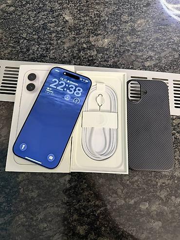 a 12: IPhone 17, Б/у, 256 ГБ, Белый, Чехол, Кабель, Коробка, 93 % — 5
