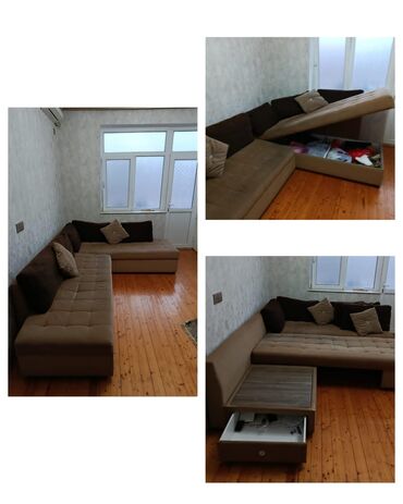 Mətbəx mebeli: Künc divan, İşlənmiş, Açılan, Bazalı, Parça, Çatdırılma yoxdur