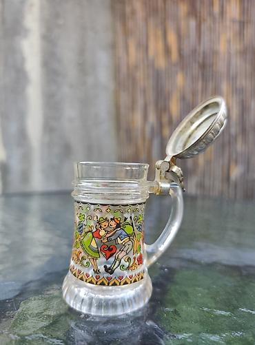 ormani za terase: Staklena krigla/čašica sa poklopcem – “Original Tinnaplast” (otisak na — 2