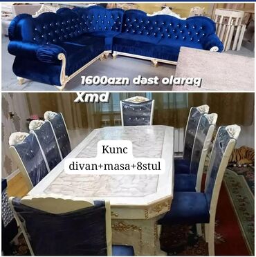 Divan və kreslo dəstləri: Yeni, Masa və oturacaqlar, Divan