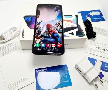 телефон флай fs523: Samsung Galaxy A70, Б/у, 256 ГБ, цвет - Черный, 2 SIM