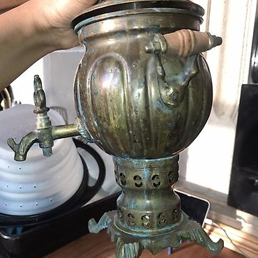 rus lampası: Məhsul: Antik mis samovar, dekorativ və funksional çay dəmləyən — 5