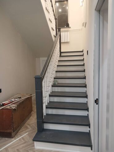 Деревянные лестницы: Деревянная лестница Для дома, Бесплатный замер, Форма лестницы: Много-маршевая, Стиль: Классический — 8