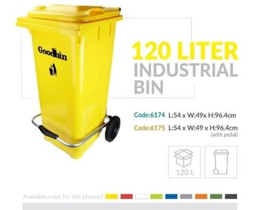 Tullantı qabları: 120 lt sadə küçə üçün zibil qabı.Hündürlüyü-93 sm 120 lt sadə küçə — 4
