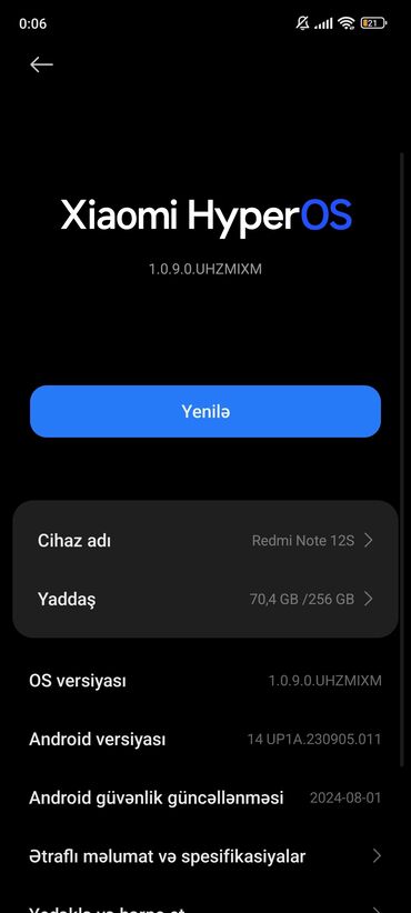 Xiaomi: Xiaomi Redmi Note 12S, 256 GB, rəng - Qara, 
 Zəmanət, Barmaq izi, Simsiz şarj