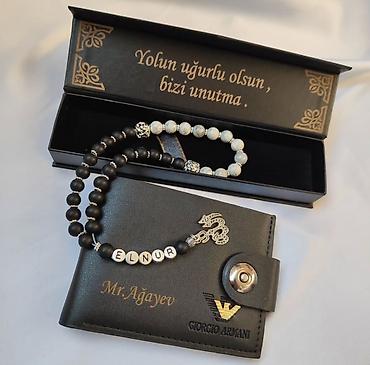 Bijuteriya: Şəxsi adla fərdiləşdirilən təsbeh dəstləri - Təbii daşlardan yığılmış — 2