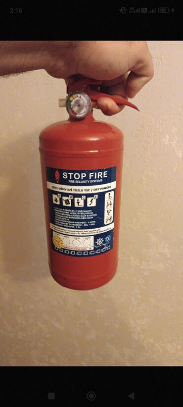 tofaş aksesuarları: “Stop Fire” yanğın təhlükəsizliyi sistemlərinə aid quru kimyəvi tozlu
