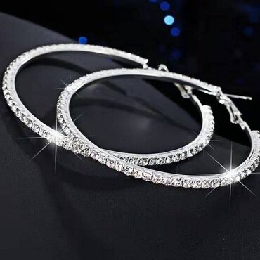 серебрянные серьги: Серьги - кольца в корейском стиле, универсальные серьги в стиле INS