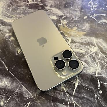 дин: IPhone 15 Pro Max, Б/у, 256 ГБ, Natural Titanium, Чехол, 86 % — 8