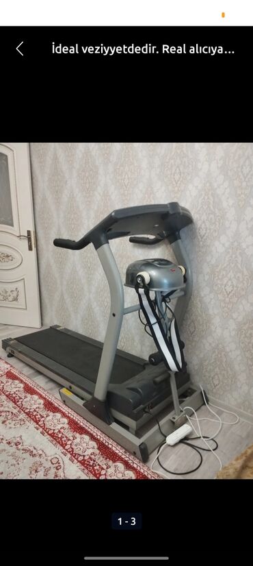 Qaçış trenajorları: Gimnastika üçün qaçış trenajoru. Bu trenajor evdə idmanla məşğul olmaq