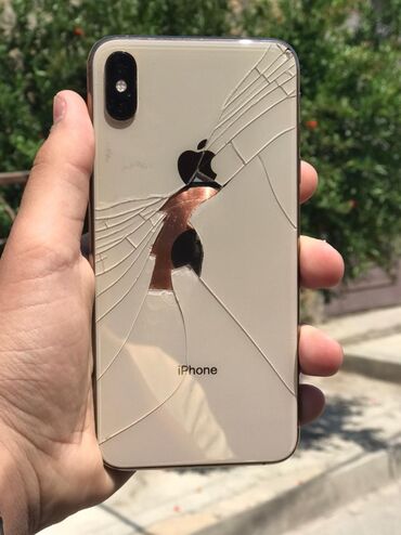 iphone 7 plus ikinci el: IPhone Xs Max, 64 GB, Qızılı, Qırıq
