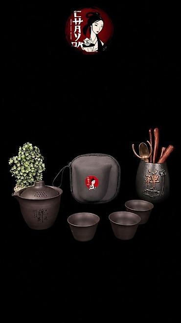 çay daşları: Çay dəsti, rəng - Qara, Keramika, Geisha, 3 nəfərlik — 4