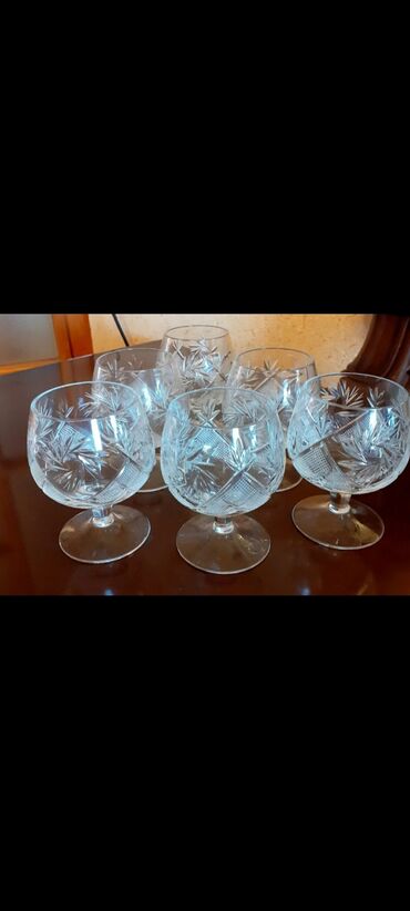 ваза напольная стеклянная высокая без узора: Ayaqlı xrustal su stəkanı 6 ədəd at lalafo.az ваза напольная стеклянная высокая без узора: Ayaqlı xrustal su stəkanı 6 ədəd