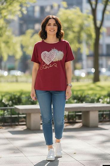 Ostala ženska odeća: ❤️Majica sa srcem -pamuk 100% Veličine L/XL-2XL/3XL-4XL/5XL 1800 din — 14