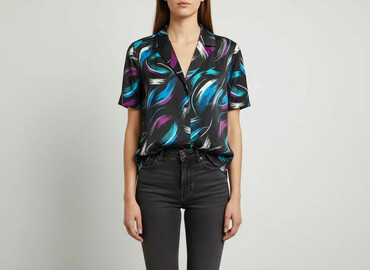 ubrania ręcznie malowane: BM, Women's blouse, size M