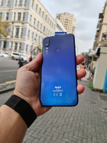 xiaomi x4: Xiaomi Redmi Note 7, 32 GB, rəng - Göy, 
 Barmaq izi, Zəmanət, İki sim kartlı