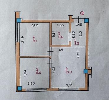 24: 2 комнаты, 38 м², Кара-Жыгач ж/м Индивидуалка, 2 этаж, Косметический ремонт — 9