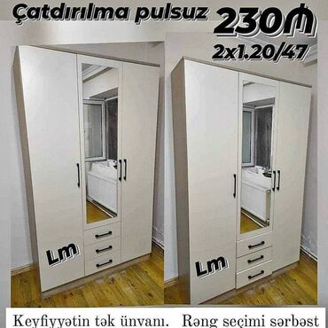 ikinci el şkaflar: Yeni, Açılan, 3 qapılı Düz dolab, Qarderob, paltar dolabı, Azərbaycan