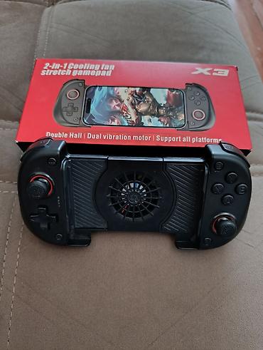 nintendo switch oyun: X3 2‑in‑1 Cooling Fan Stretch Gamepad – mobil oyun üçün uzanan gamepad — 1