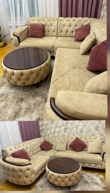 Ev üçün mebel: Künc divan, Açılmayan, Bazasız, Nabuk, Çatdırılma yoxdur