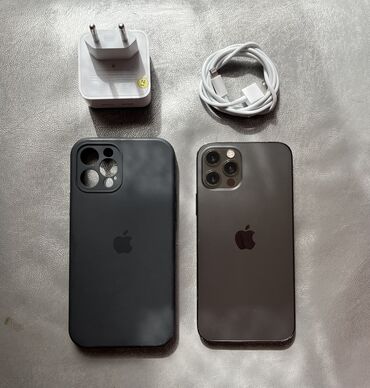 Apple iPhone: IPhone 12 Pro, 128 GB, Graphite, Simsiz şarj, Face ID, Sənədlərlə